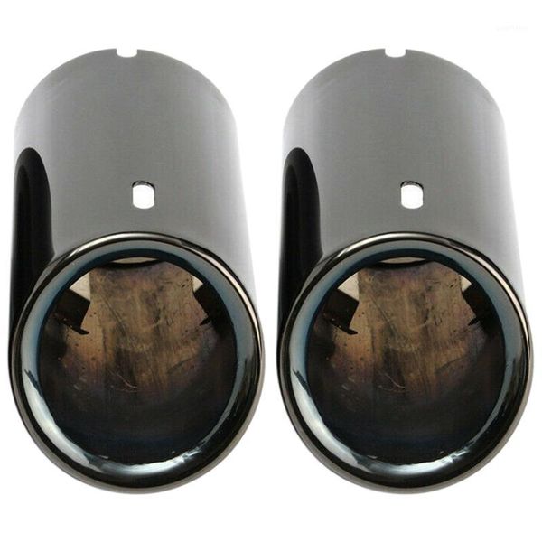 

2x titanium black car exhaust pipes tail tips for e90 e92 325 328i 3 series1