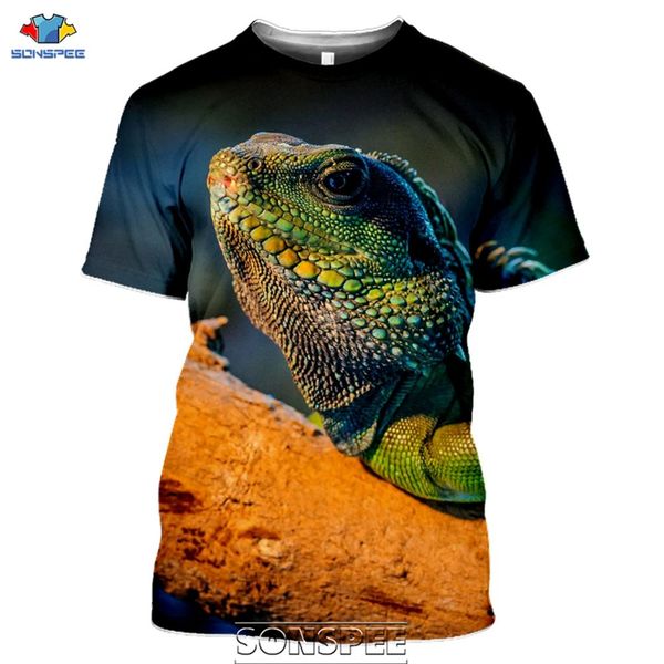 

cool lizard iguana 3d print shirts graphic aesthetic comics men clothing