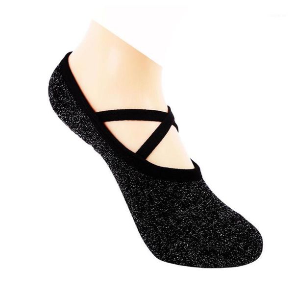 

sports socks none non skid breathable low cut backless barre for studio yoga pilates1, Black