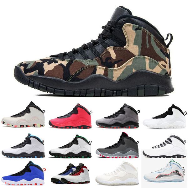

discount 10 10s men basketball shoes camo ember glow grey infrared steel grey mens breathable outdoor sneakers trainers shoes 7-13, White;red