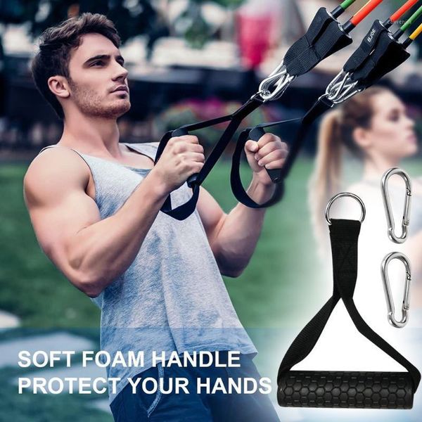 

2pcs resistance band handles training exercise pull rope with carabiners1