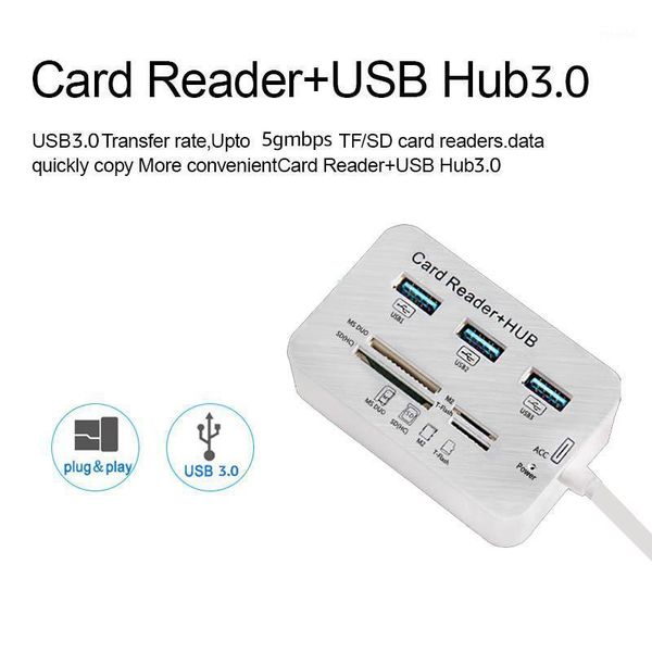 

usb hub 3.0 multi usb 3.0 hub splitter 3 ports card reader multi super speed micro hab for computer accessories1