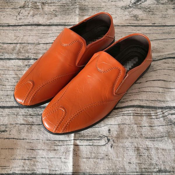 

2020 men's casual shoes genuine leather men comfortable casual flats spring men's loafers shoes business leather peas %, Black