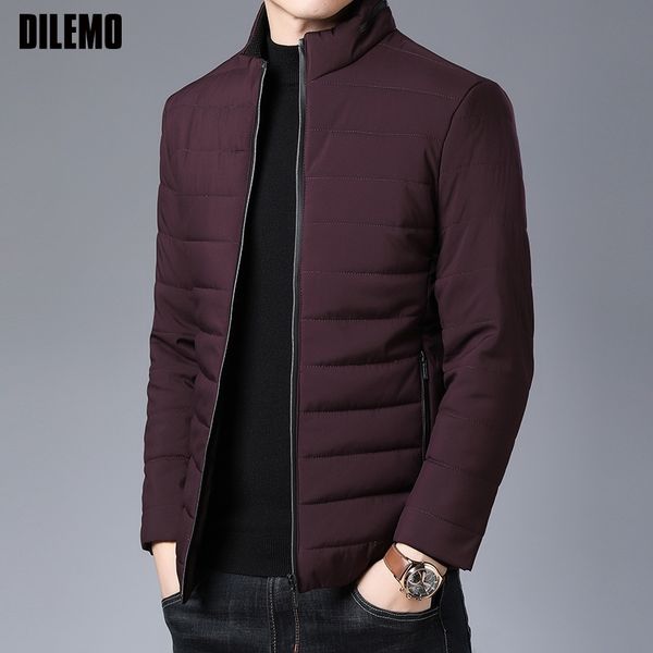 

thick winter fashion brand jackets men parka streetwear korean quilted jacket puffer bubble coats mens clothing 201023, Black