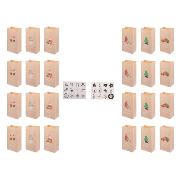

24 sets of christmas present candy bags gift paper bags for christmas candy