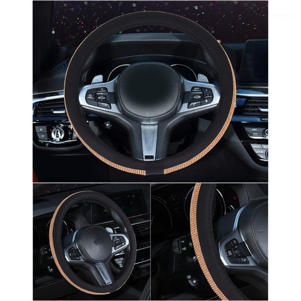 

interior steering wheel cover thread anti-slip 38cm rhinestone protector1