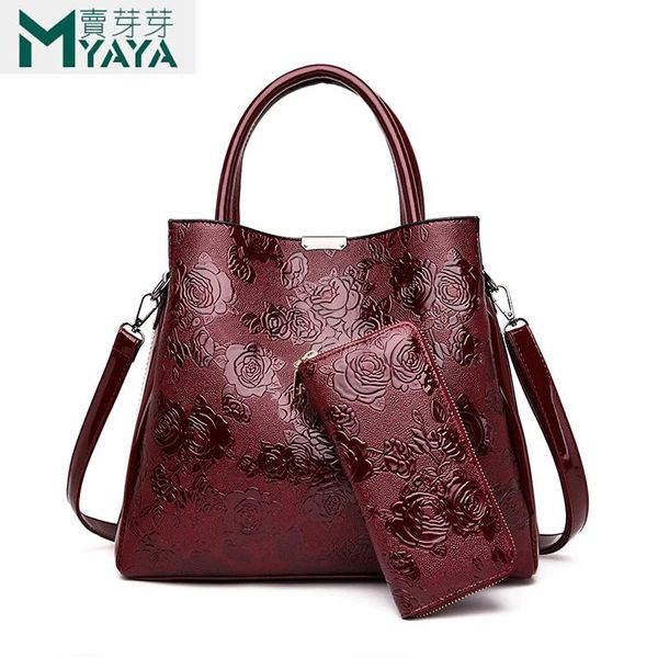 

maiyaya luxury tote bags for women vintage composite bags ladies embroidery flower handbag set large capacity shoulder bag+purse