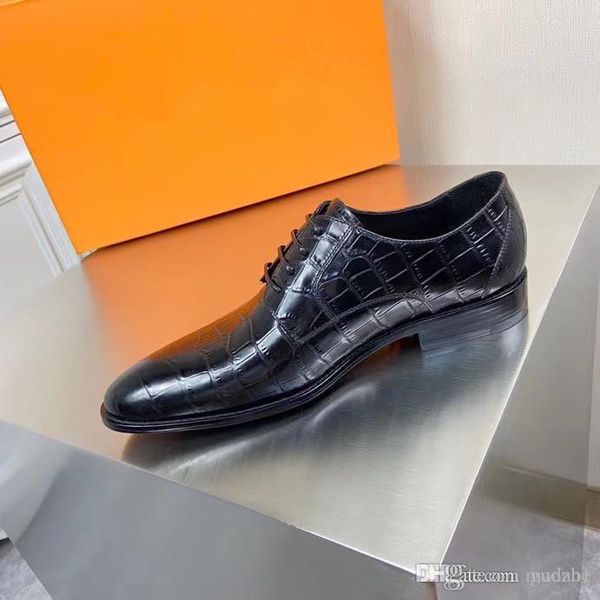 

party shoes, luxurys men leather square toe 19ss business leather dress oxfords shoes slip-on men genuine black designers eu38-45 kcffg, Brown;gray