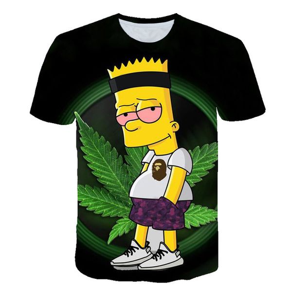 

simpson men 3d print shirts anime harajuku funny men clothing