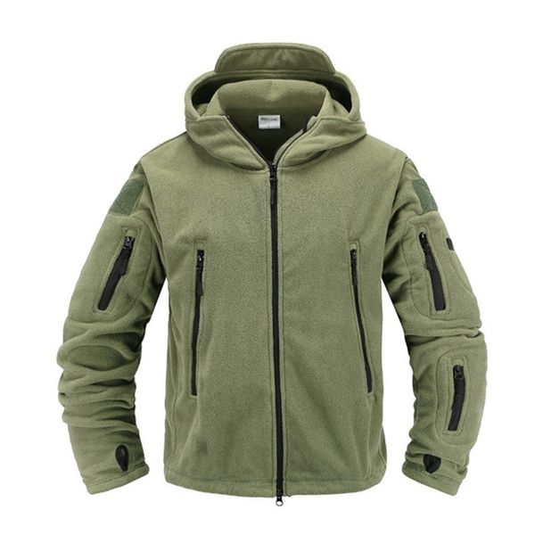 

tactical fleece jacket military uniform soft shell casual hooded jacket men thermal army clothing lj201013, Black;brown