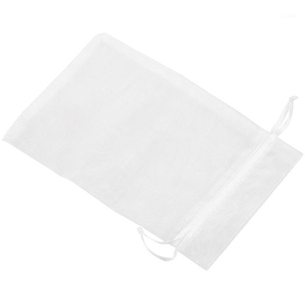 

satin organza lace bag for wedding banquet gifts (white, set of 50)1