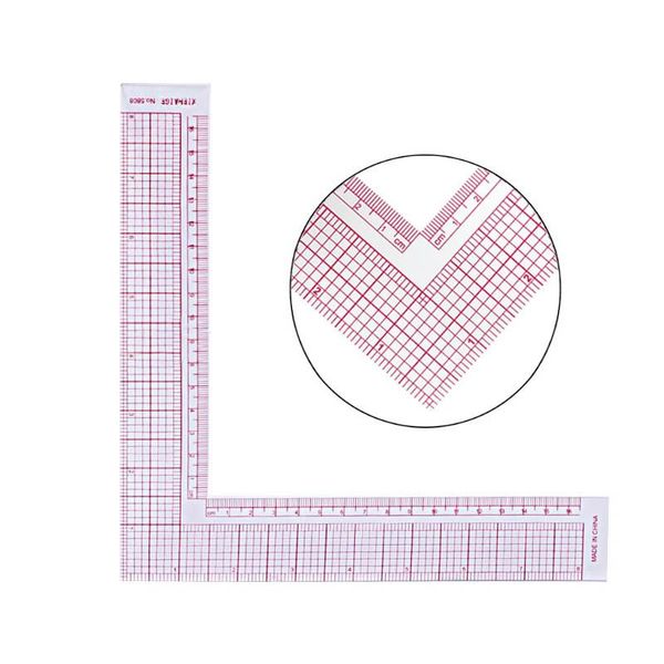 

sewing patchwork quilting ruler l-shaped right angle garment cutting craft scale rule drawing supplies sewing accessories, Black