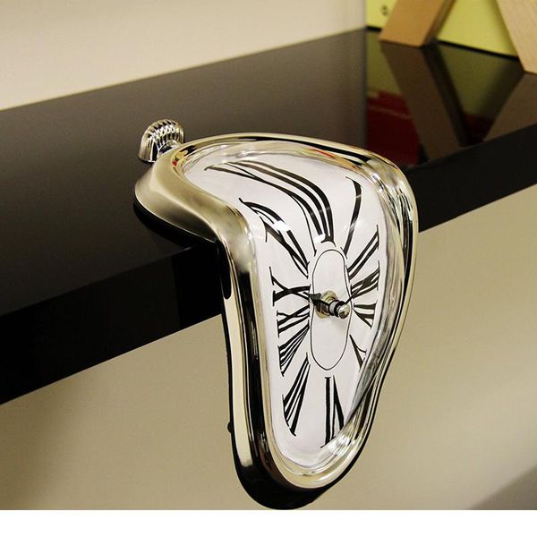 

2019 new novel surreal melting distorted wall clocks surrealist salvador dali style wall watch decoration gift hom wmtabj