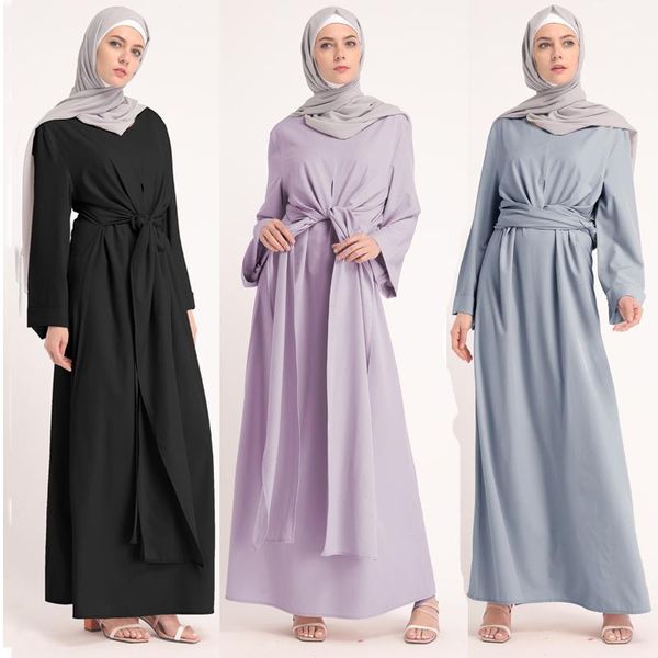 

kaftan abaya muslim dress dubai turkey ramadan caftan marocain vestidos bandage hijab dresses turkish elbise islamic clothing1, Red