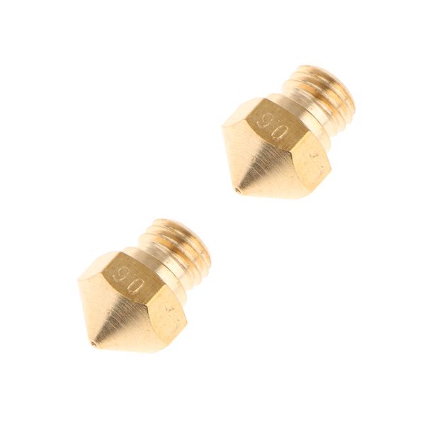

2piece 3d printer nozzle head 0.6mm extruder printhead for 1.75mm mk10