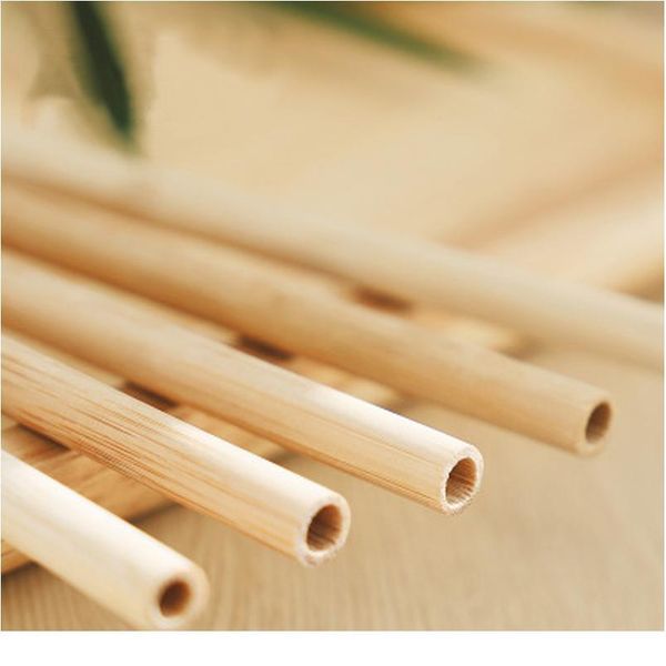 

12pcs/set reusable eco-friendly party kitchen straws bamboo drinking straws with clean brush drop shipping w jllwbm
