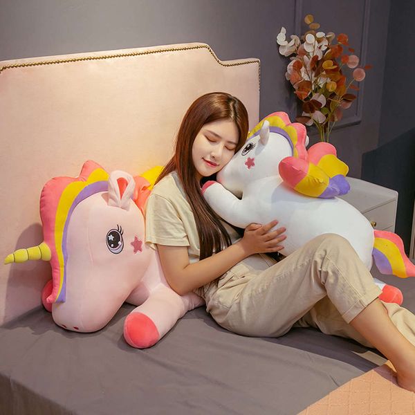 

toy unicorn plush sping pillow bed cute pony doll prent girl