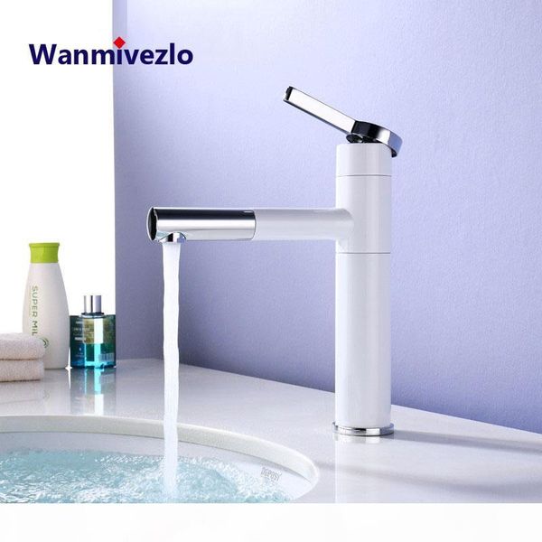 

white black modern basin rotary faucet brass mixer tap dual rotate spout style bathroom sink tap bath mixer bathroom faucet