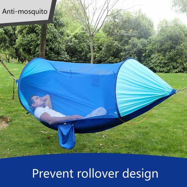 

camp furniture 2021 anti-rollover full open automatic speed mosquito net hammock large space outdoor camping double anti-mosquito tent1