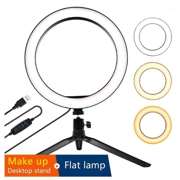 

26cm ring light lamp 10 inch led camera selfie light ring with stand for beauty video live streaming led fill1