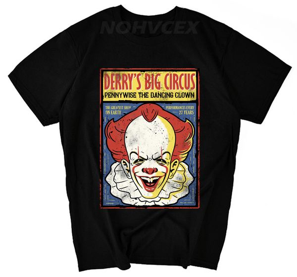 

dancing clown pennywise t shirt short sleeve mens t shirts fashion cotton men's shirts stephen king sport hooded sweatshirt hoodie