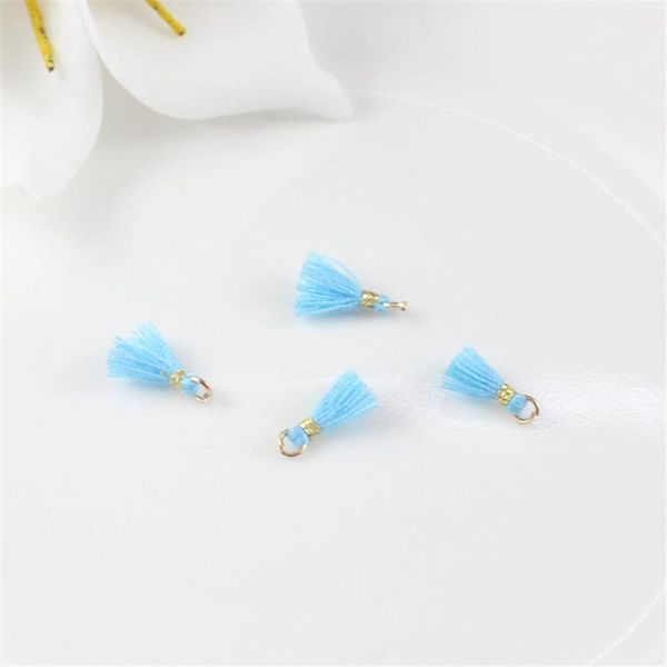 

30pcs 1cm cotton thread mini metal hanging ring tassel trim pendant diy craft arts jewelry earrings decor materials fringe trim h wmtqxe