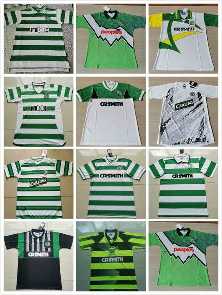 

celtic #7 larsson 2000 2002 retro soccer jerseys 85 86 06 08 91/92 vintage football shirts away green gillespie cascarino thai qualtiy, Black;yellow