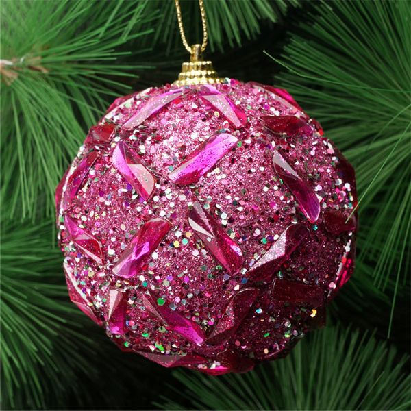 

balls xmas rhinestone christmas glitter tree baubles ornament decoration 8cm