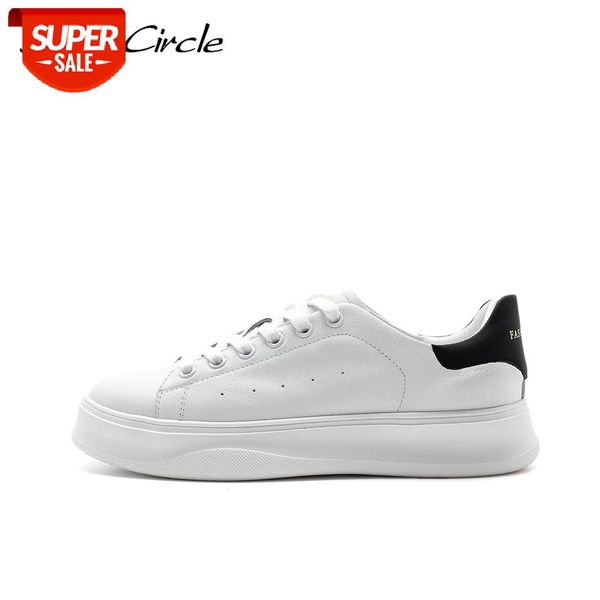 

smile circle white sneakers women flat platform shoes ladies genuine leather spring fashion casual shoes women #dd46