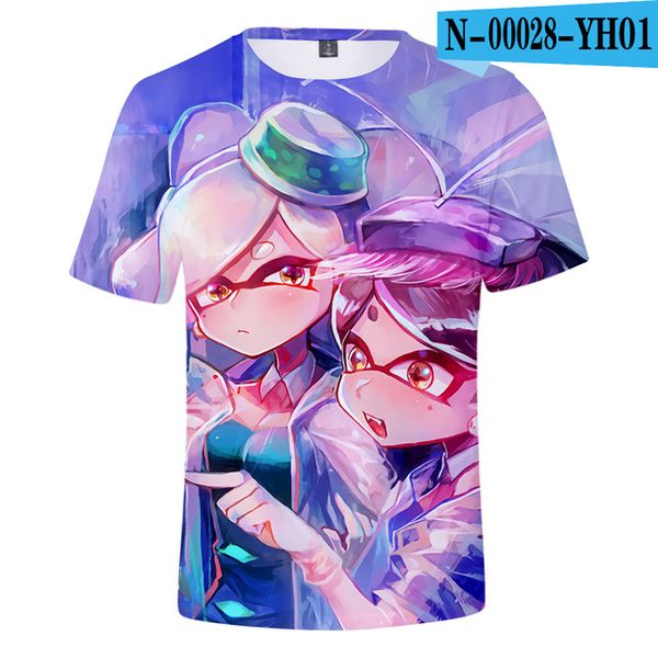 

shooting game splatoon men boys girls 3d print shirts oversized humor horror men clothing