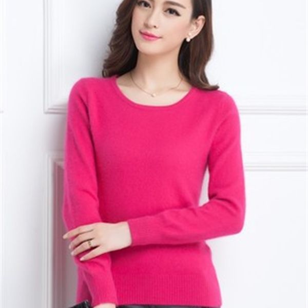 

2021 t-shirt 100% the neck malware winter blouses pocket shirts women's mink cashmere clothes qmfk, White;black