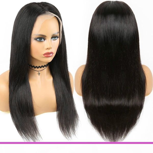 

zui 13x6 straight lace front human hair wigs pre plucked with baby hair brazilian human hair lace wigs for women, Black;brown