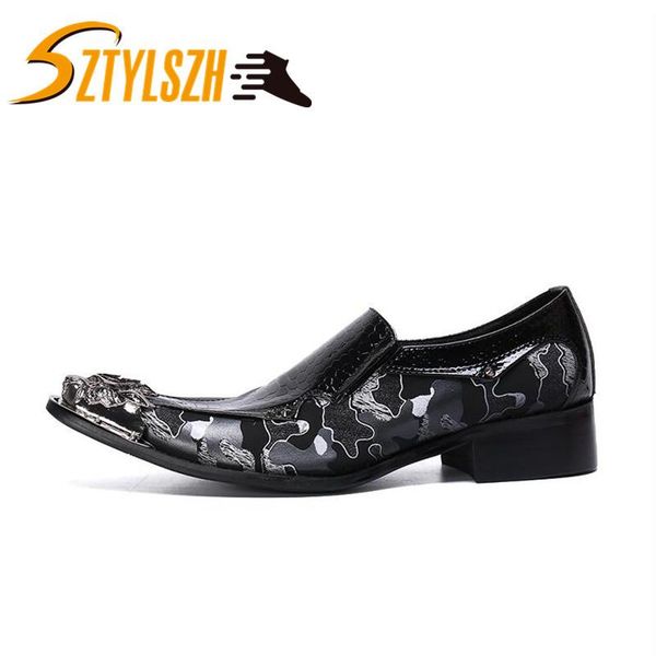 

fashion men dress shoes party leather wedding shoes pointed toe men flats genuine leather oxfords formal, Black