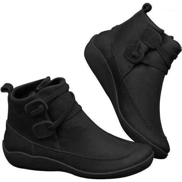 

2021 short tube boots women's solid-color short boots large size women's european and american cross-border1, Black