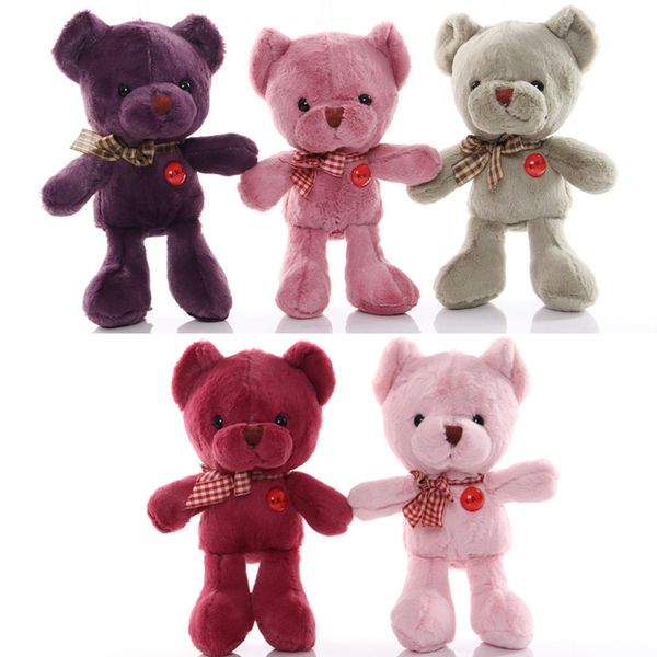 25 cm Teddy Bear Dolması Oyuncaklar Peluş Oyuncak Bebekler Bez Bebekler Düğün Kutlama Dekorasyon Doğum Günü Noel Hediyesi