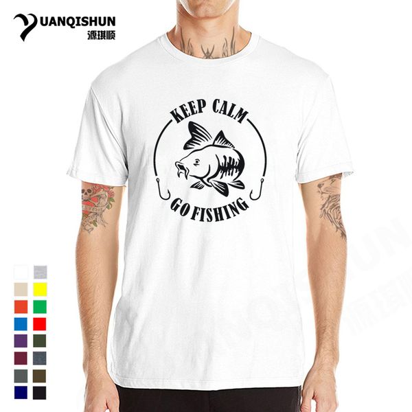 

keep calm go fishinger tshirt humor carp printing brand 31 colors short sleeve sport hooded sweatshirt hoodie men t shirt