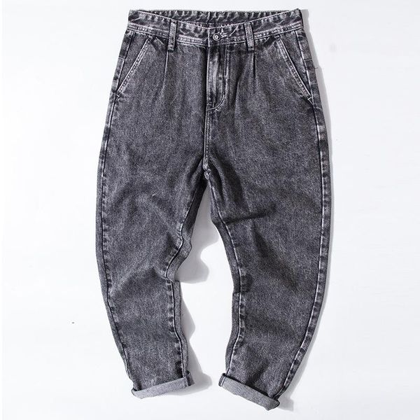 

men's jeans loose denim straight breathable elastic comfortable fatty pants plus size 28-46 brand men fashion casual grey, Blue