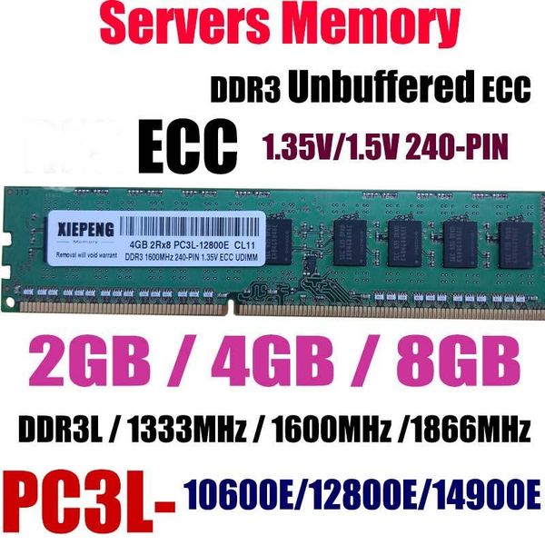 

сервер 8gb ddr3 1333 pc3-10600e есс небуферизованного баран 4gb 2rx8 pc3l-12800e ddr3l 1600 мгц 1866 мгц pc3-14900e 240pin udimm память