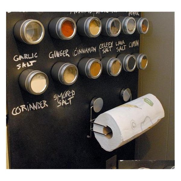 

salt shaker magnetic spice jar set with stickers stainless steel spice tins spice storage container pepper season jllcjd sinabag
