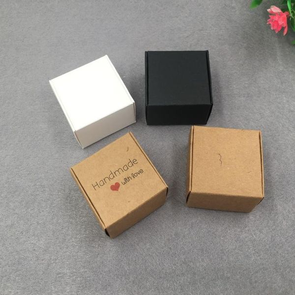 

30pcs/lot 4x4x2.5cm colourful kraft paper jewelry packing small gift box for handmade soap wedding candy jllmlo