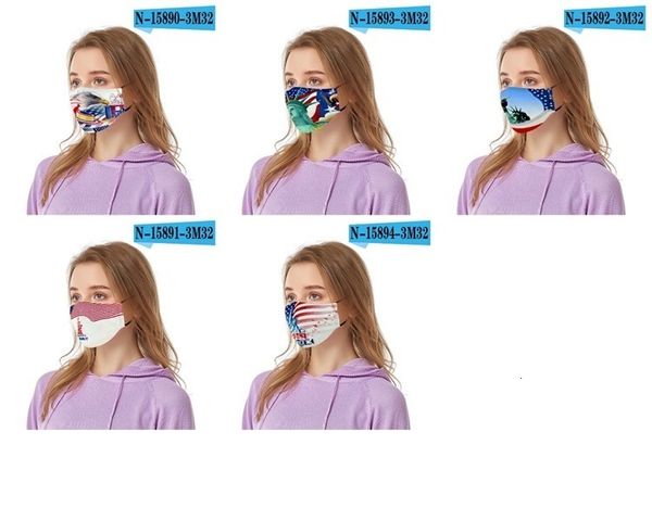 

factorylno2independence day digital printing dust protection sunscreen washable masks can be used to place pm2.5 gas