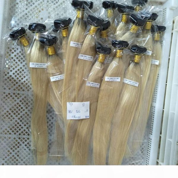 

t1b 613# ombre dark blonde two tnes hair brazilian straight wave virgin hair 3 or 4bundles peruvian indian malaysian human hair weaves, Black