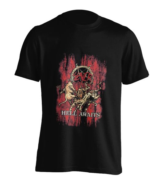 

slayer hell awaits t-shirt 106354# sport hooded sweatshirt hoodie