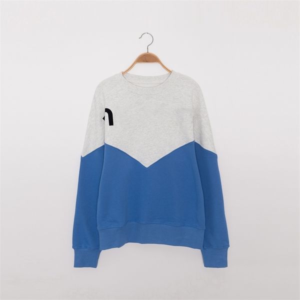 

letters sweatshirt women pullover patchwork color o-neck long sleeve sport jumpers casual female 201202, Black