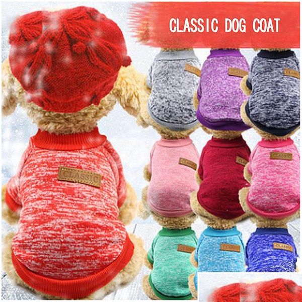 

new pet dog clothe coats autumn winter christmas halloween warm thick defensive cold cotton puppy cat knitting sweater shirt apparel apiba