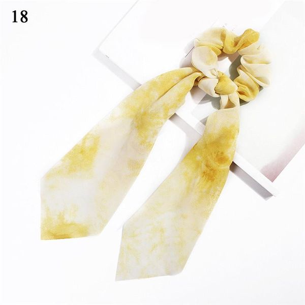 

fashion bow streamers scrunchies pine flower print ribbon bands women hair accessories boho girls hair ties ponytail holder q sqctht