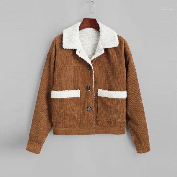 

solid coat for women 2021 autumn warm soft loose fur jacket female outerwear lapel plush ladies casual winter overcoat chaqueta1, Black;brown