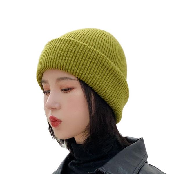 

beanies fashion autumn winter 2021 knitted hat female skullies bonnet femme women's hats cotton cap