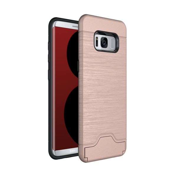 

card slot cases for iphone 13 12 11 pro x xr xs max 8 plus samsung s9 s10 s20 armor hard shell back cover with kickstand phone case