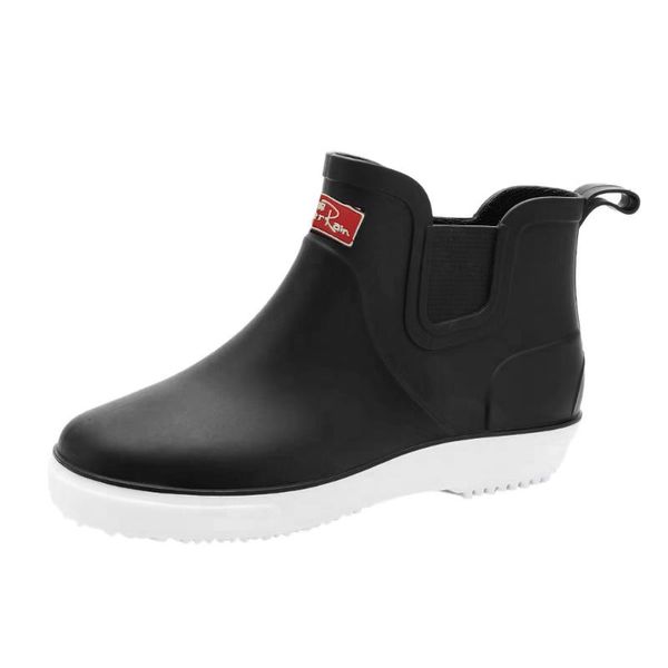 

sagace досуг сапоги мужчины квартиры круглый toe воды обувь зимние ботинки мужчины не скользит водонепроницаемый низкий tube дождь загрузки, Black